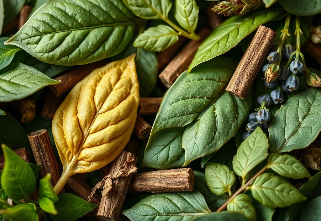 Foglie verdi e erbe aromatiche che simboleggiano la natura e la privacy